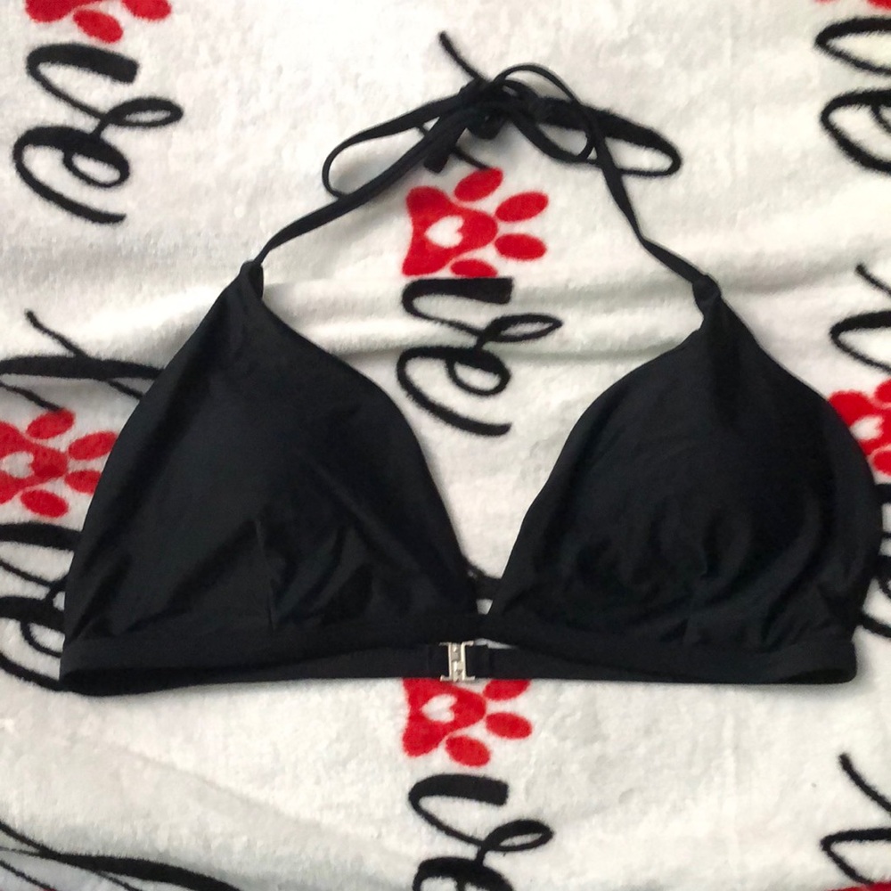 Black Halter Bikini Top